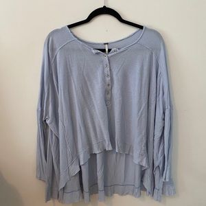 Free People flowy blue shirt